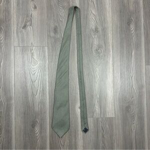 Reserve Green Silk Tie‎ with Geometric Pattern Men’s OS 60”